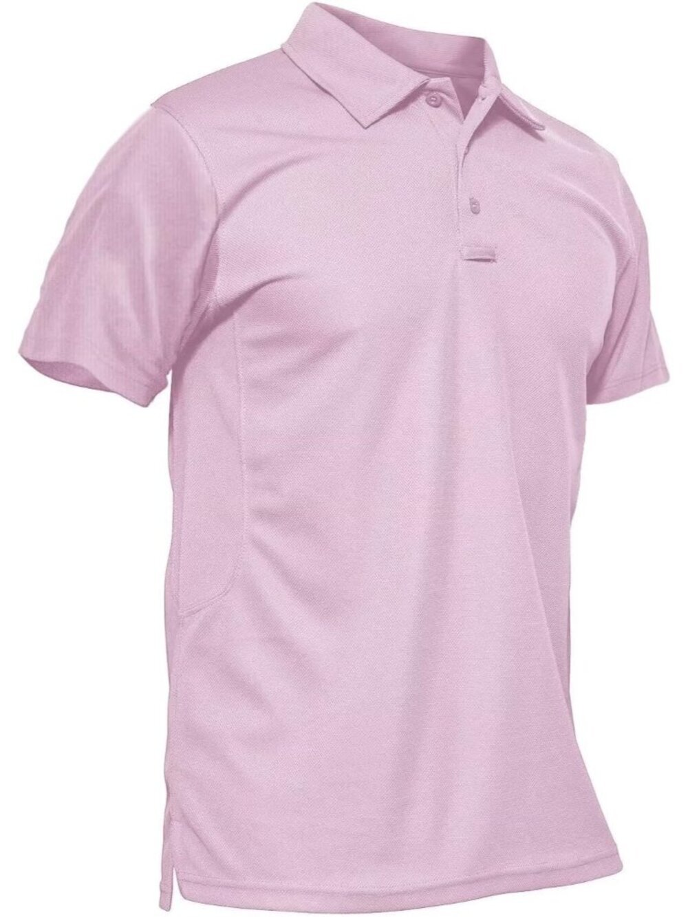 Men Pinkish Purple Short Quick Dry Performance Short Sleeve Tactical Polo Shirts